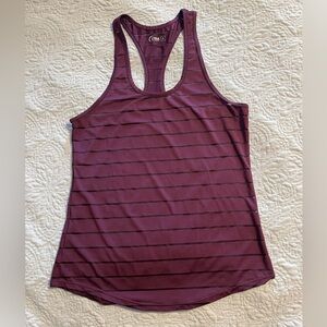 Zyia Women's Purple Striped Tank Top
